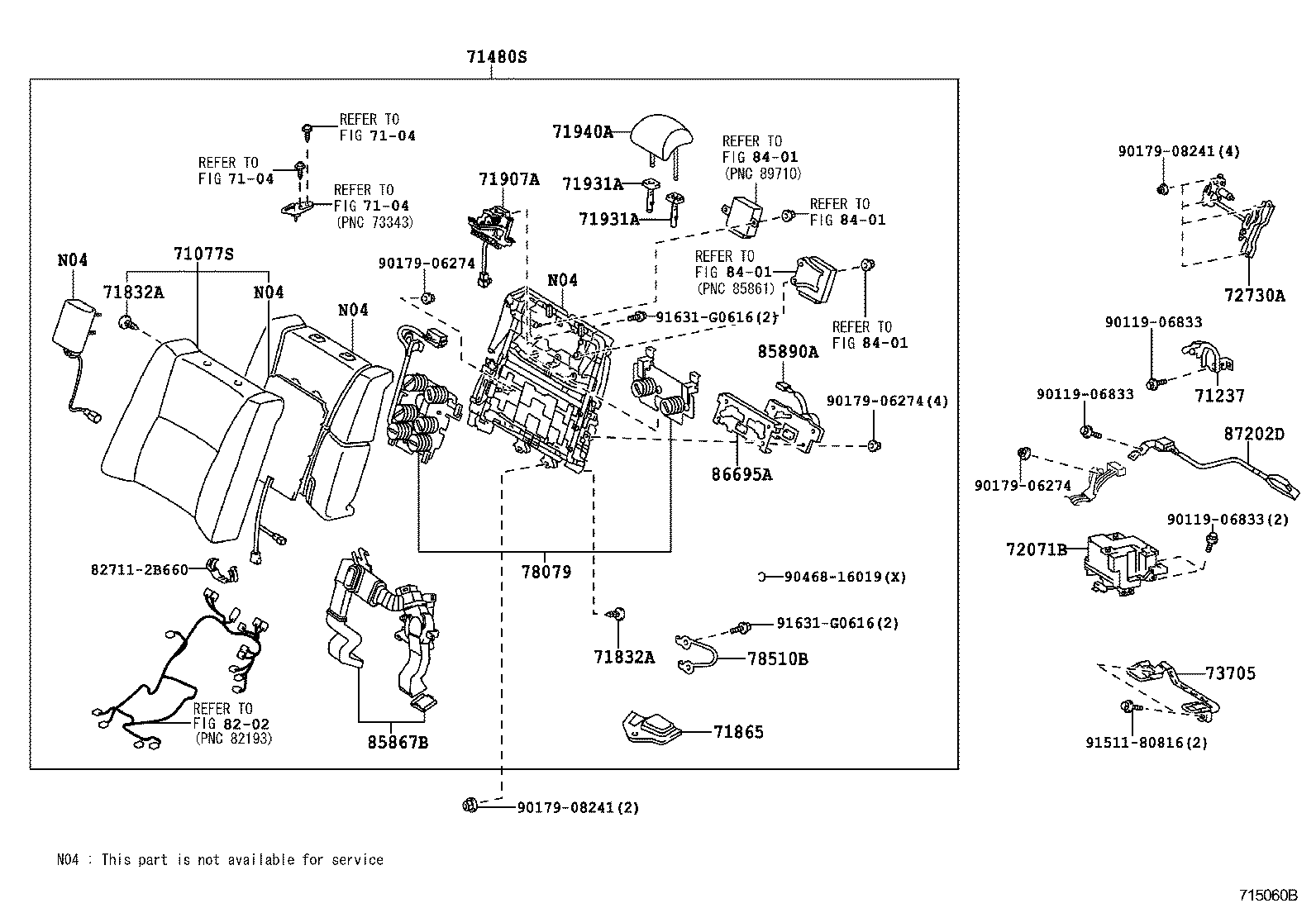  LS600H 600HL |  REAR SEAT SEAT TRACK
