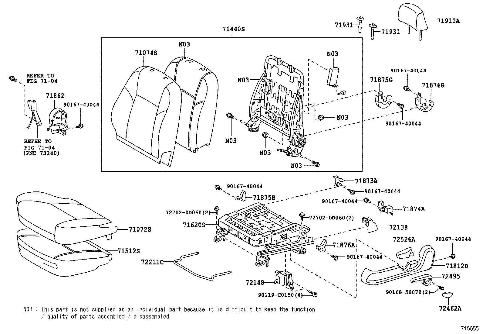  YARIS CHINA |  FRONT SEAT SEAT TRACK