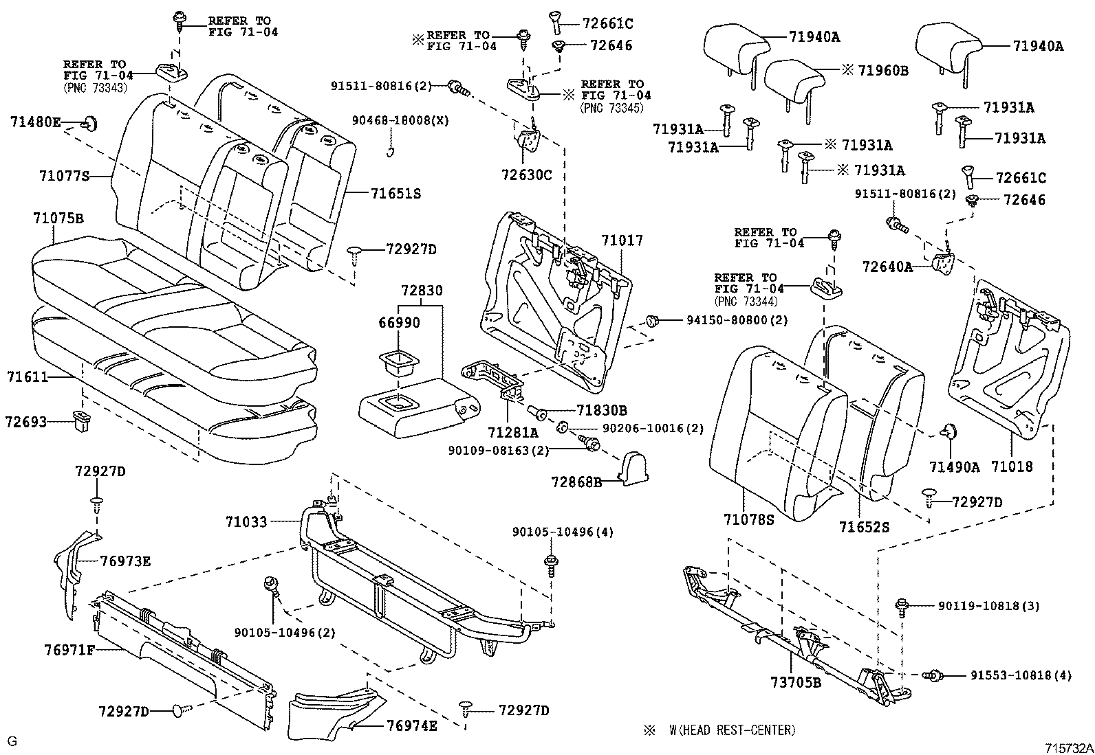  YARIS |  REAR SEAT SEAT TRACK