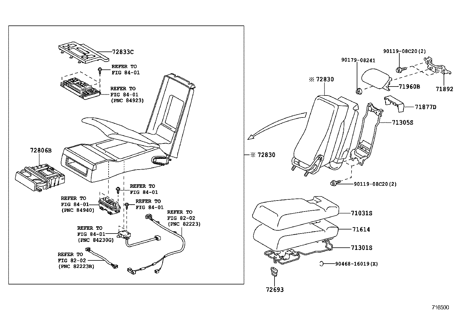  LS600H 600HL |  REAR SEAT SEAT TRACK