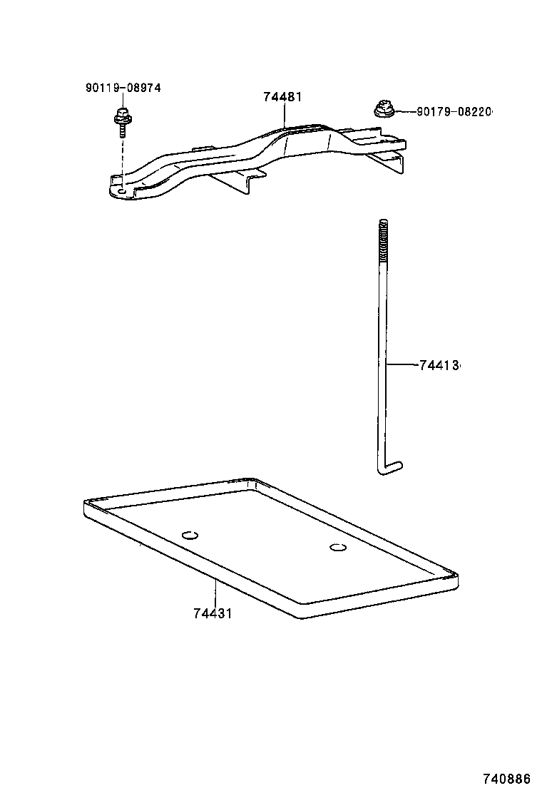  HILUX 2WD |  BATTERY CARRIER