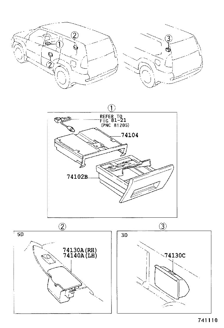  LAND CRUISER PRADO |  ASH RECEPTACLE
