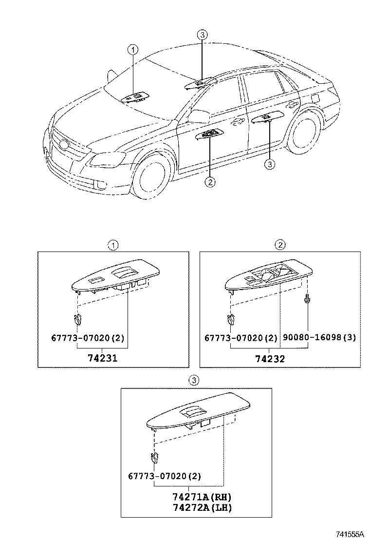  AVALON |  ARMREST VISOR