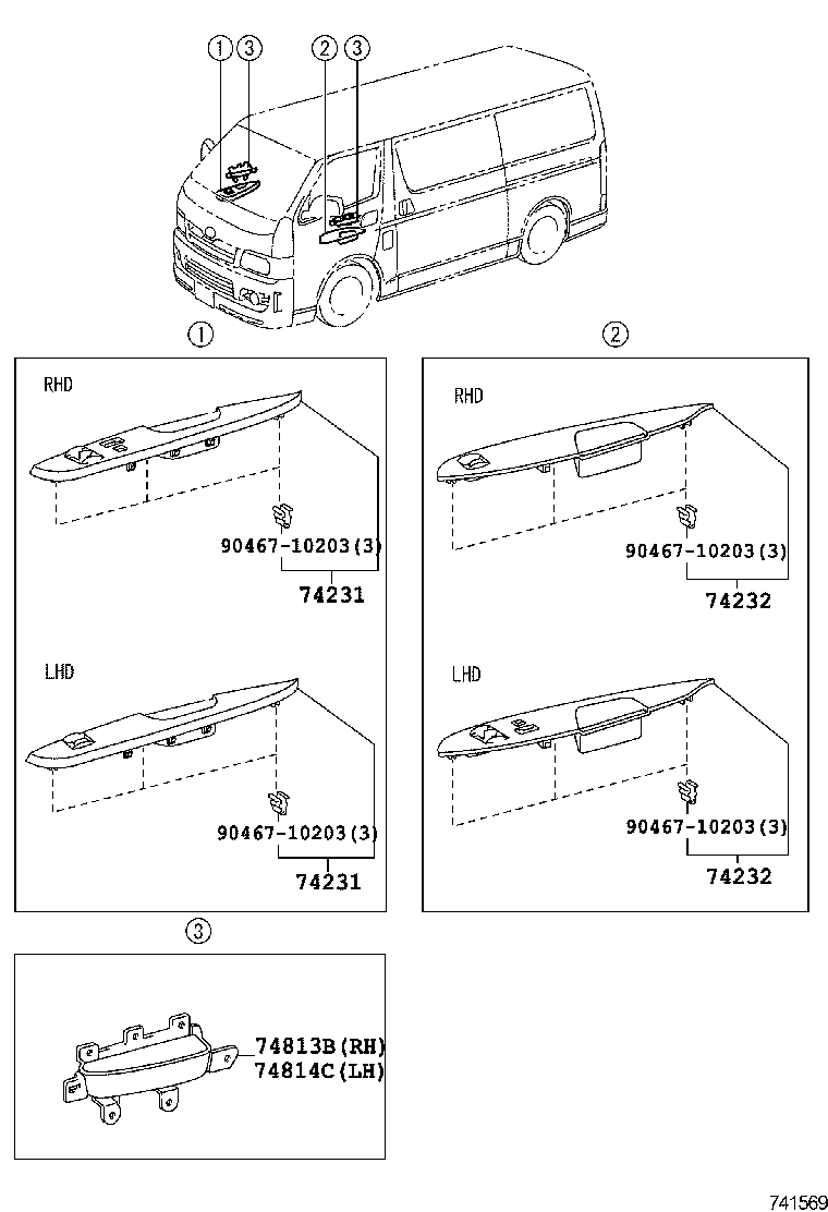  HIACE |  ARMREST VISOR