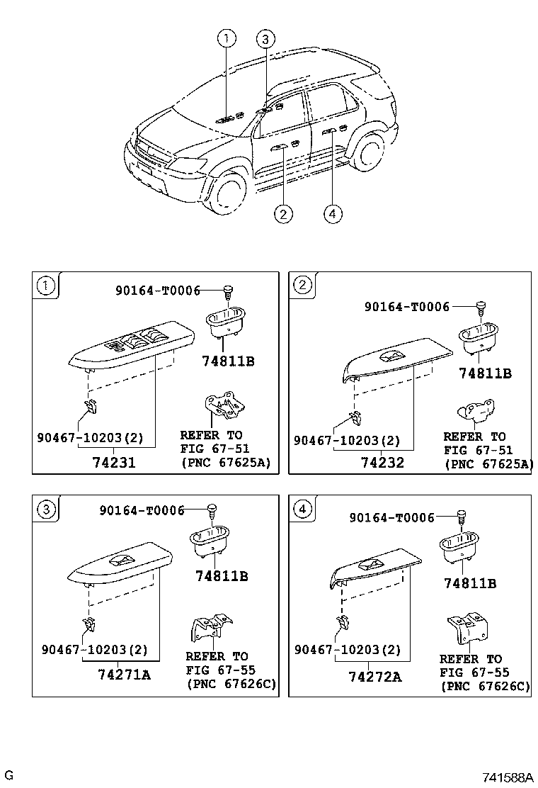  FORTUNER |  ARMREST VISOR