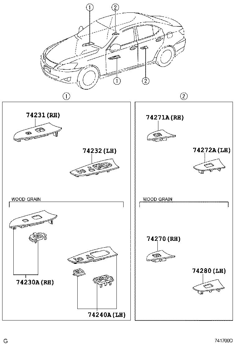  IS250 300 |  ARMREST VISOR