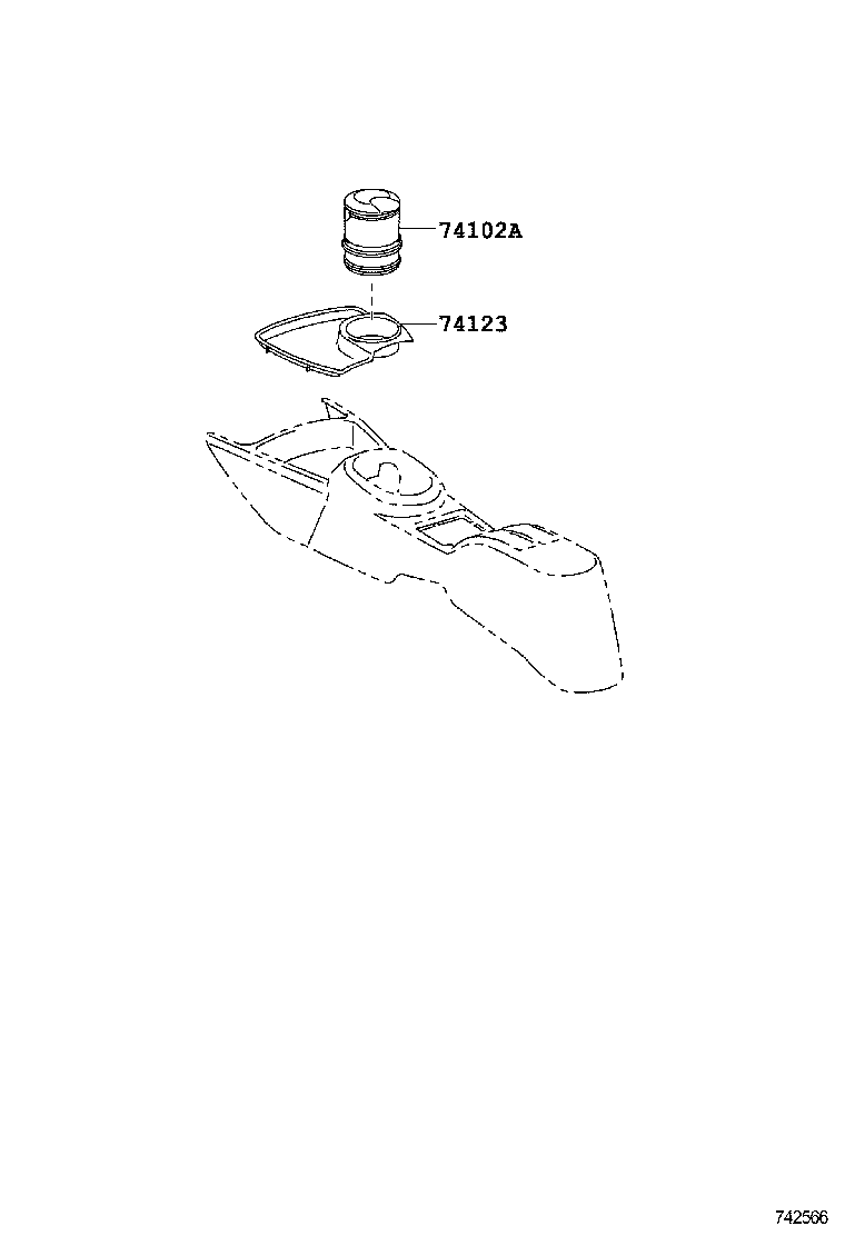  YARIS CHINA |  ASH RECEPTACLE