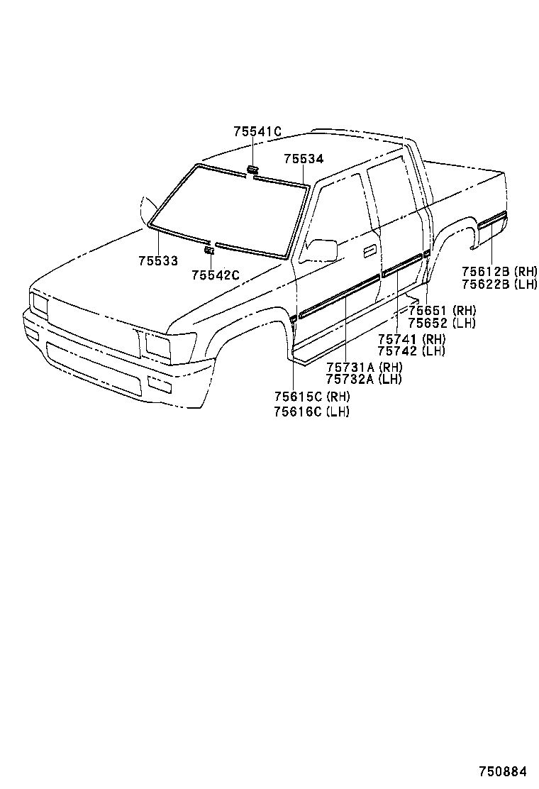  HILUX 4RUNNER |  MOULDING