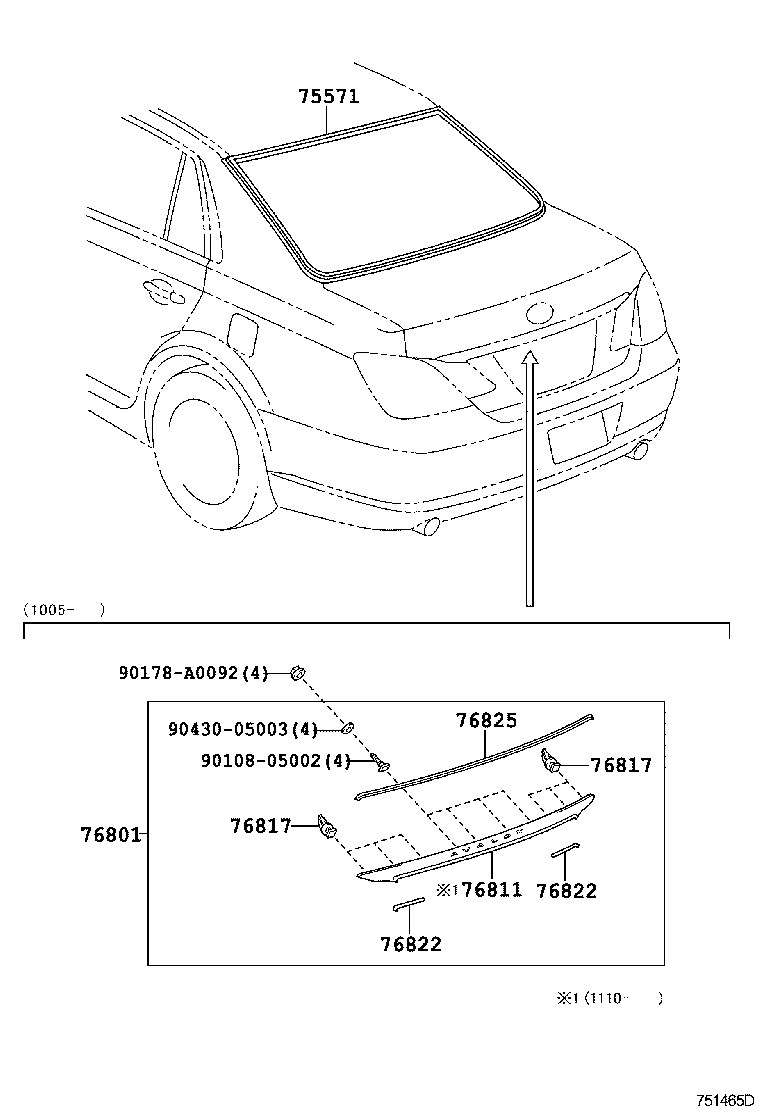  AVALON |  REAR MOULDING