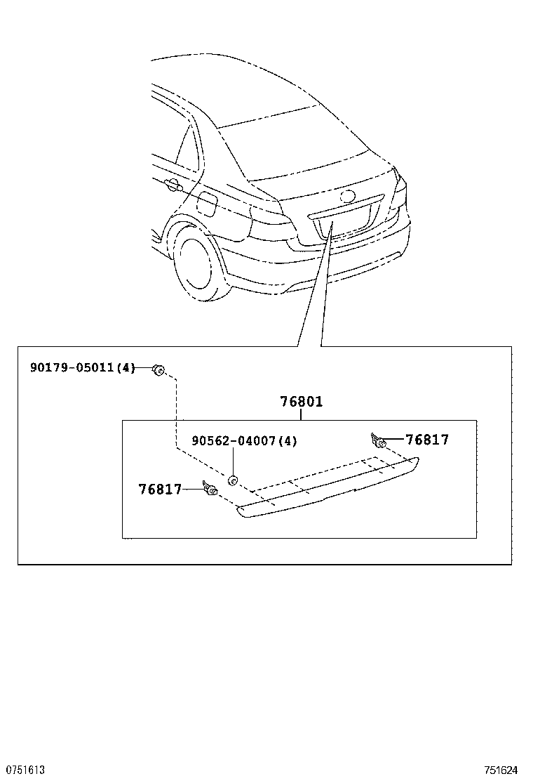  YARIS |  REAR MOULDING