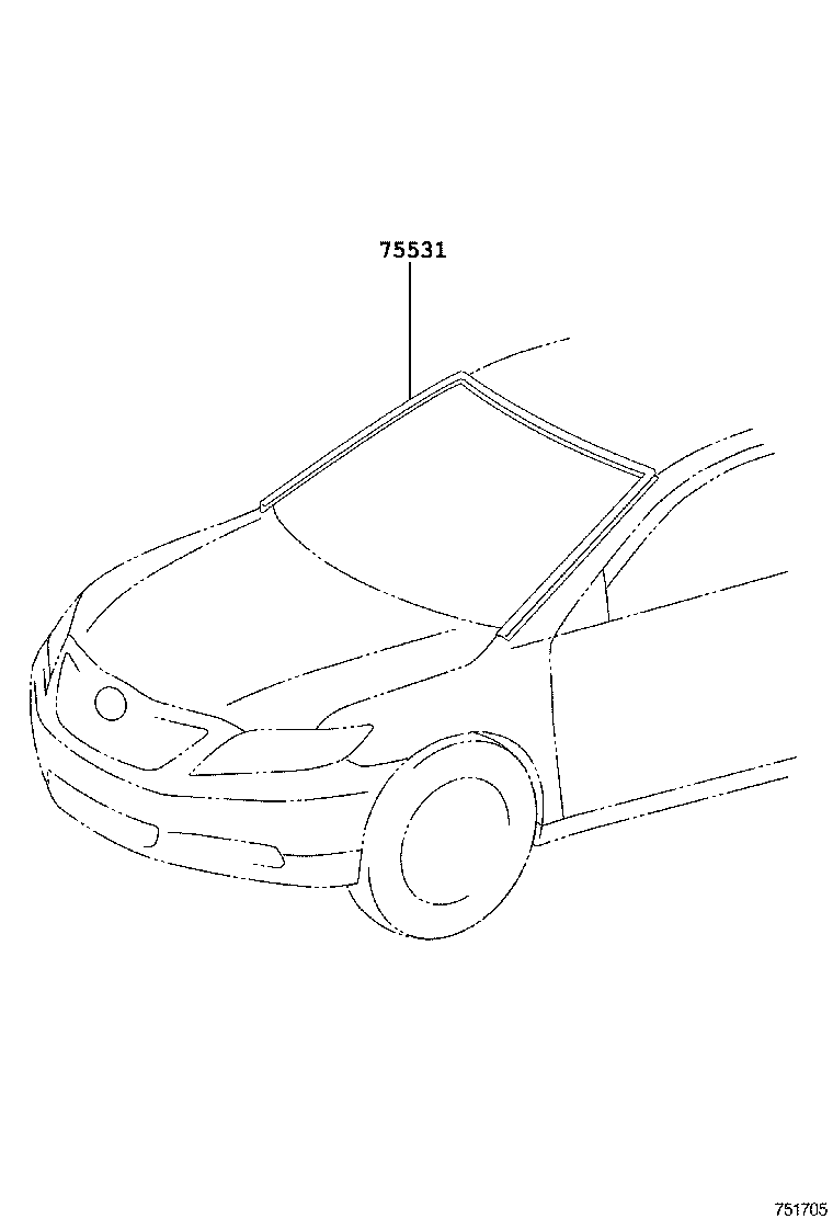  CAMRY HYBRID ASIA |  FRONT MOULDING