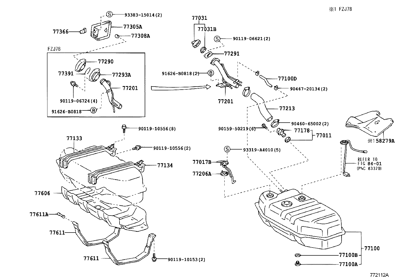  LAND CRUISER 70 |  FUEL TANK TUBE