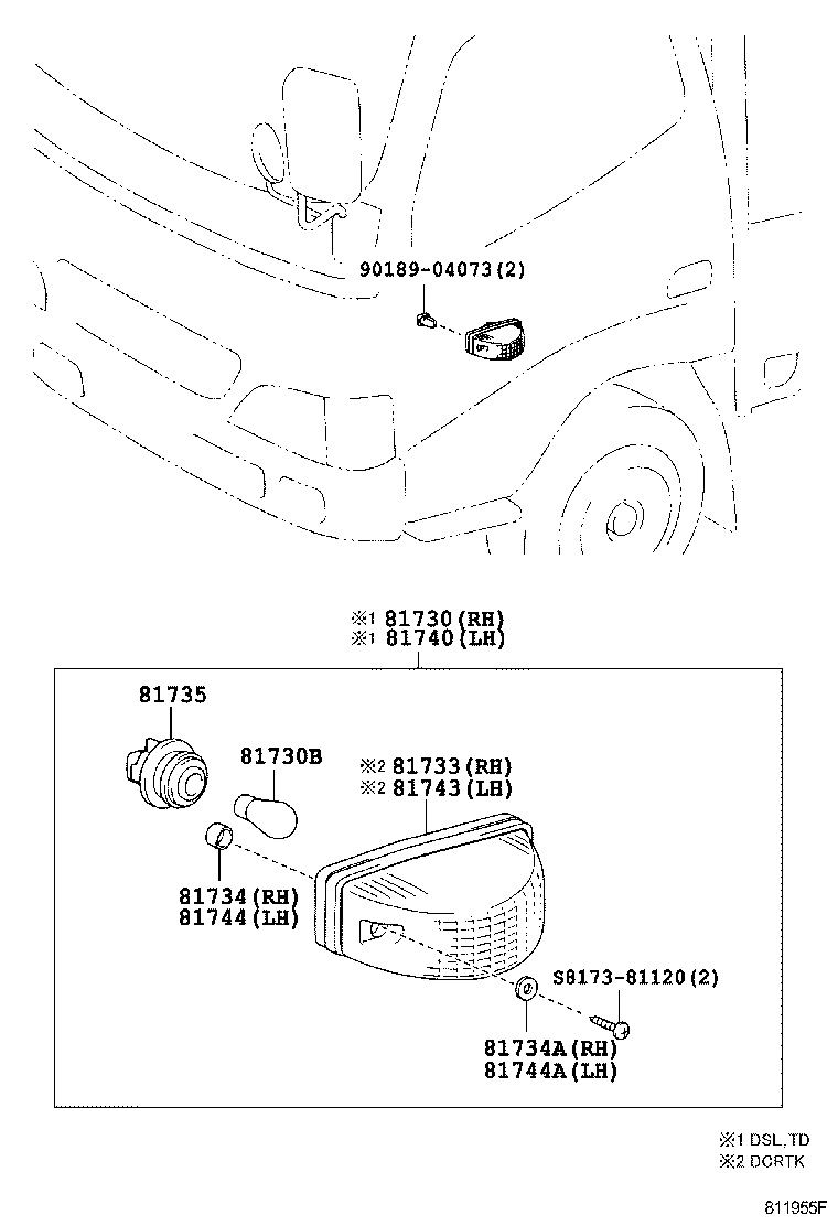  DYNA |  SIDE TURN SIGNAL LAMP OUTER MIRROR LAMP