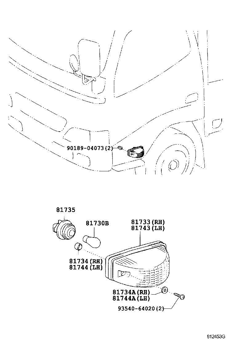  DYNA |  SIDE TURN SIGNAL LAMP OUTER MIRROR LAMP