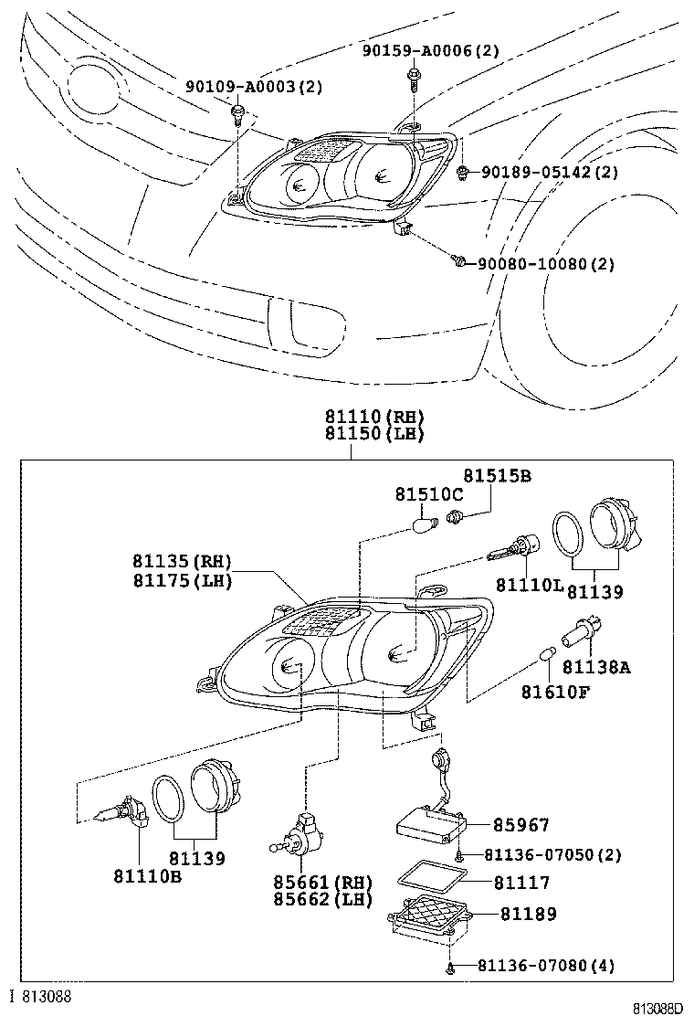  AVALON |  HEADLAMP