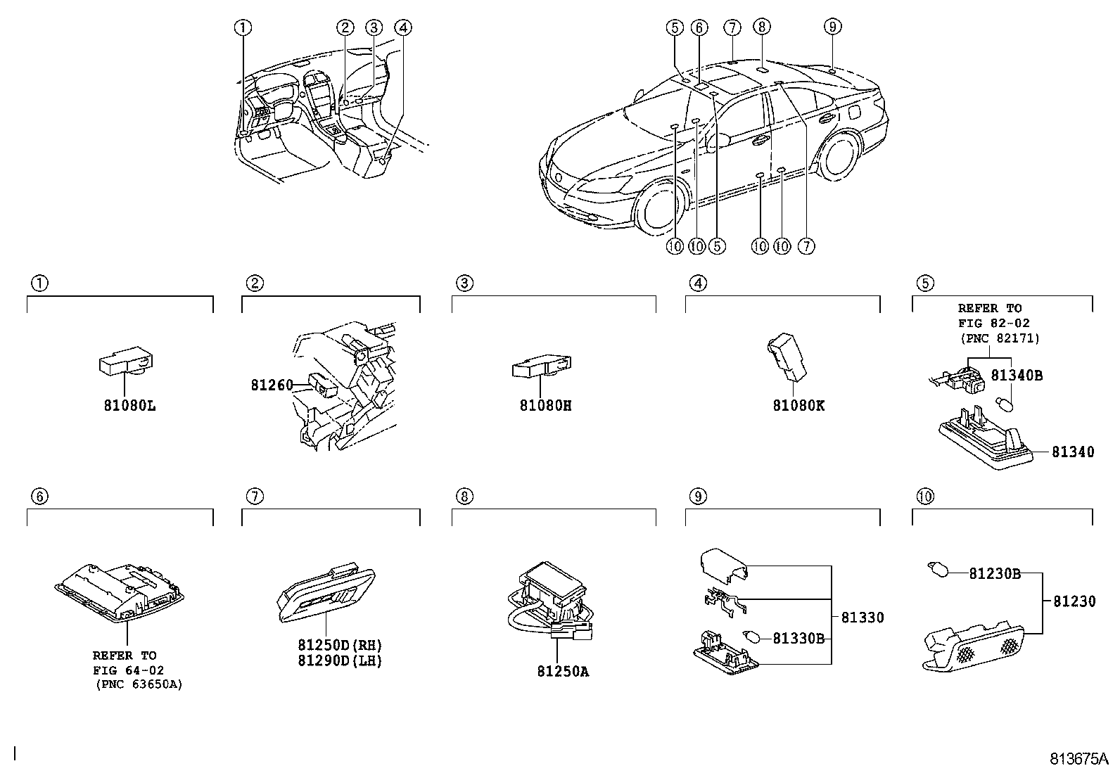  ES240 350 |  INTERIOR LAMP