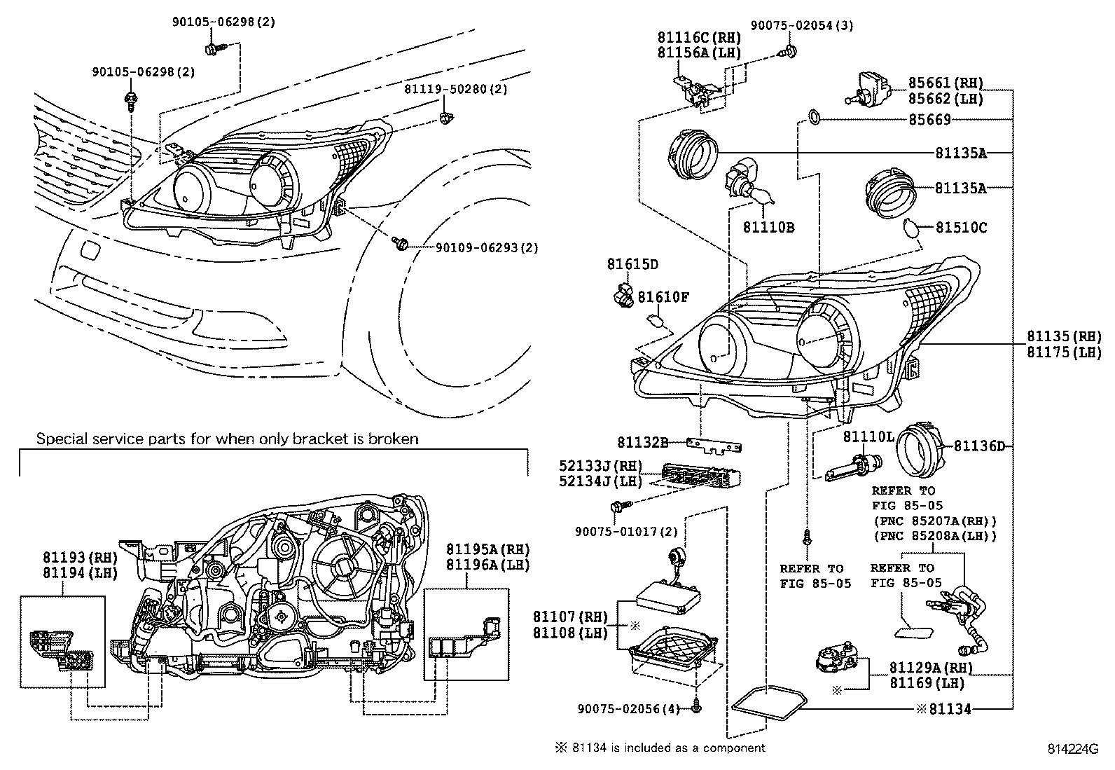  LS600H 600HL |  HEADLAMP