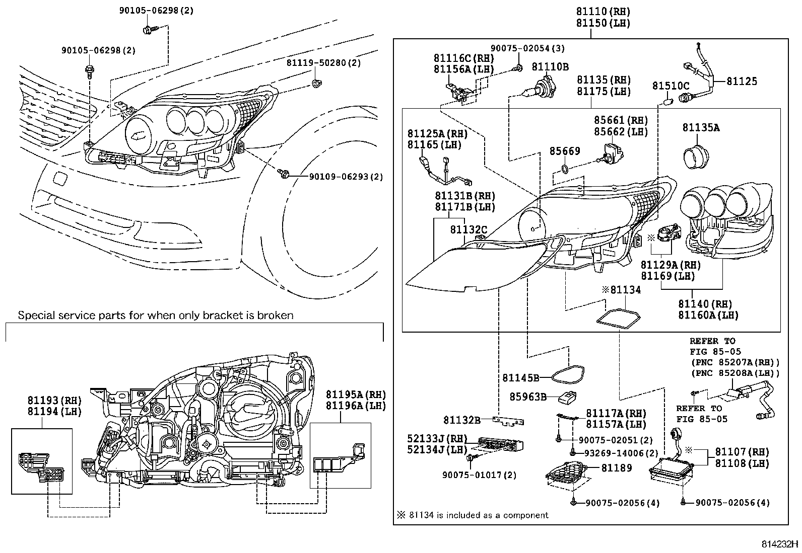 LS600H 600HL |  HEADLAMP