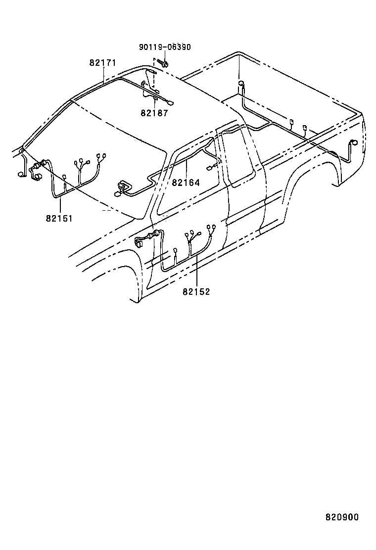  HILUX 4RUNNER |  WIRING CLAMP