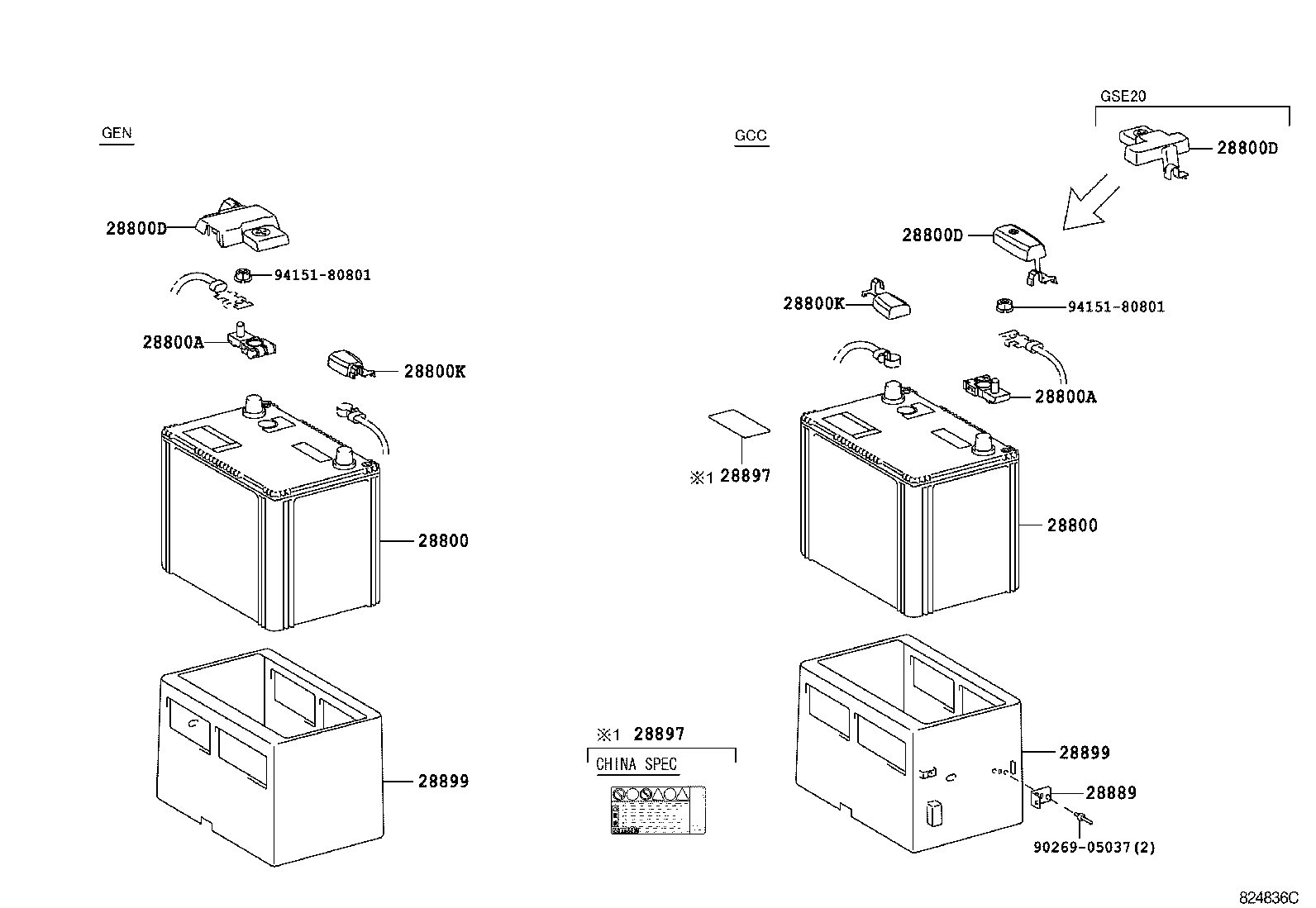  IS250 300 |  BATTERY BATTERY CABLE