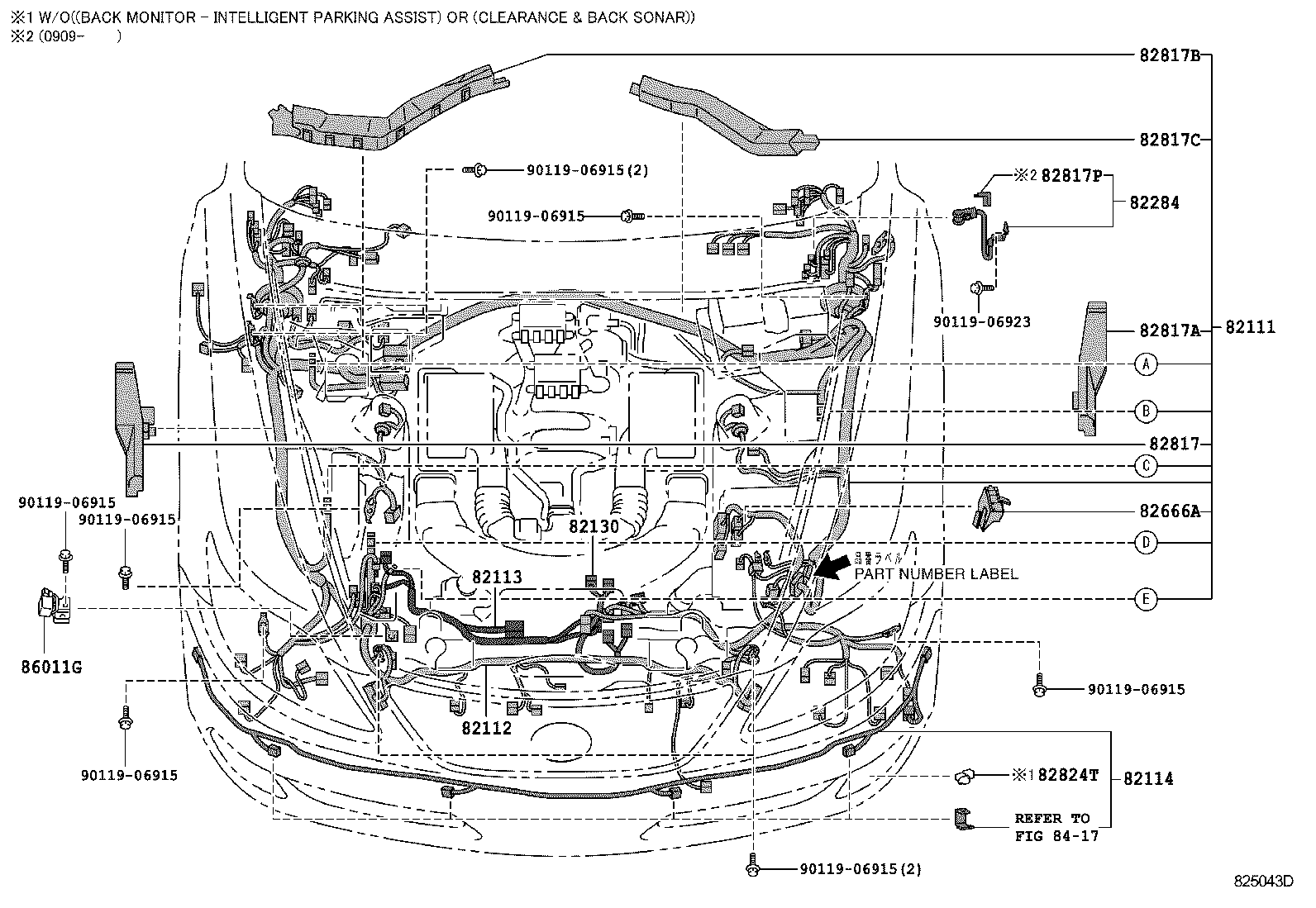  LS460 460L |  WIRING CLAMP