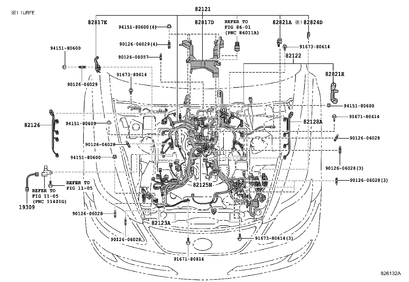  LS460 460L |  WIRING CLAMP