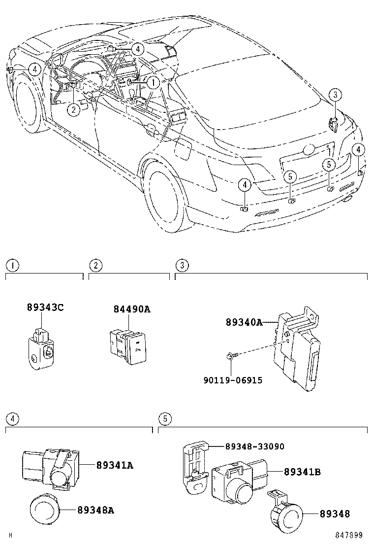  CAMRY HYBRID ASIA |  CLEARANCE BACK SONAR