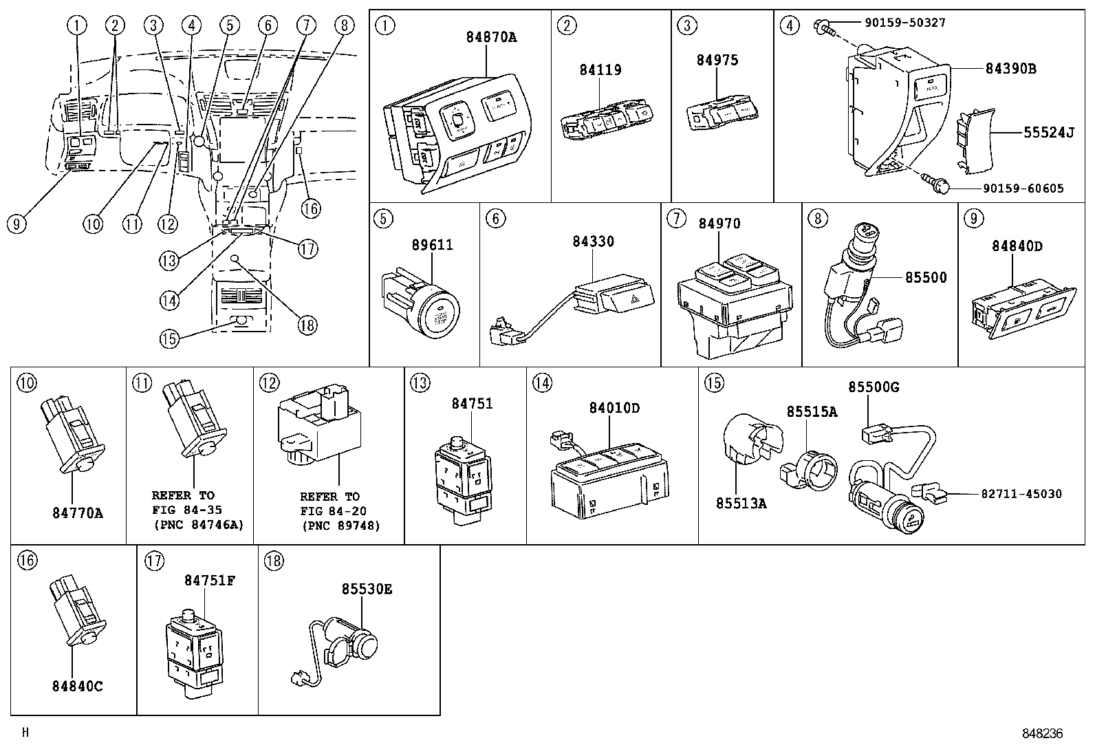  LS460 460L |  SWITCH RELAY COMPUTER