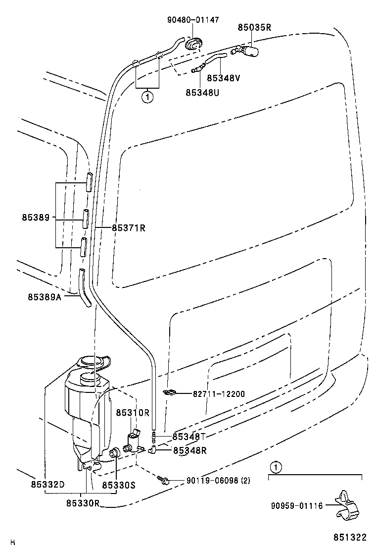  COASTER CHINA |  REAR WASHER