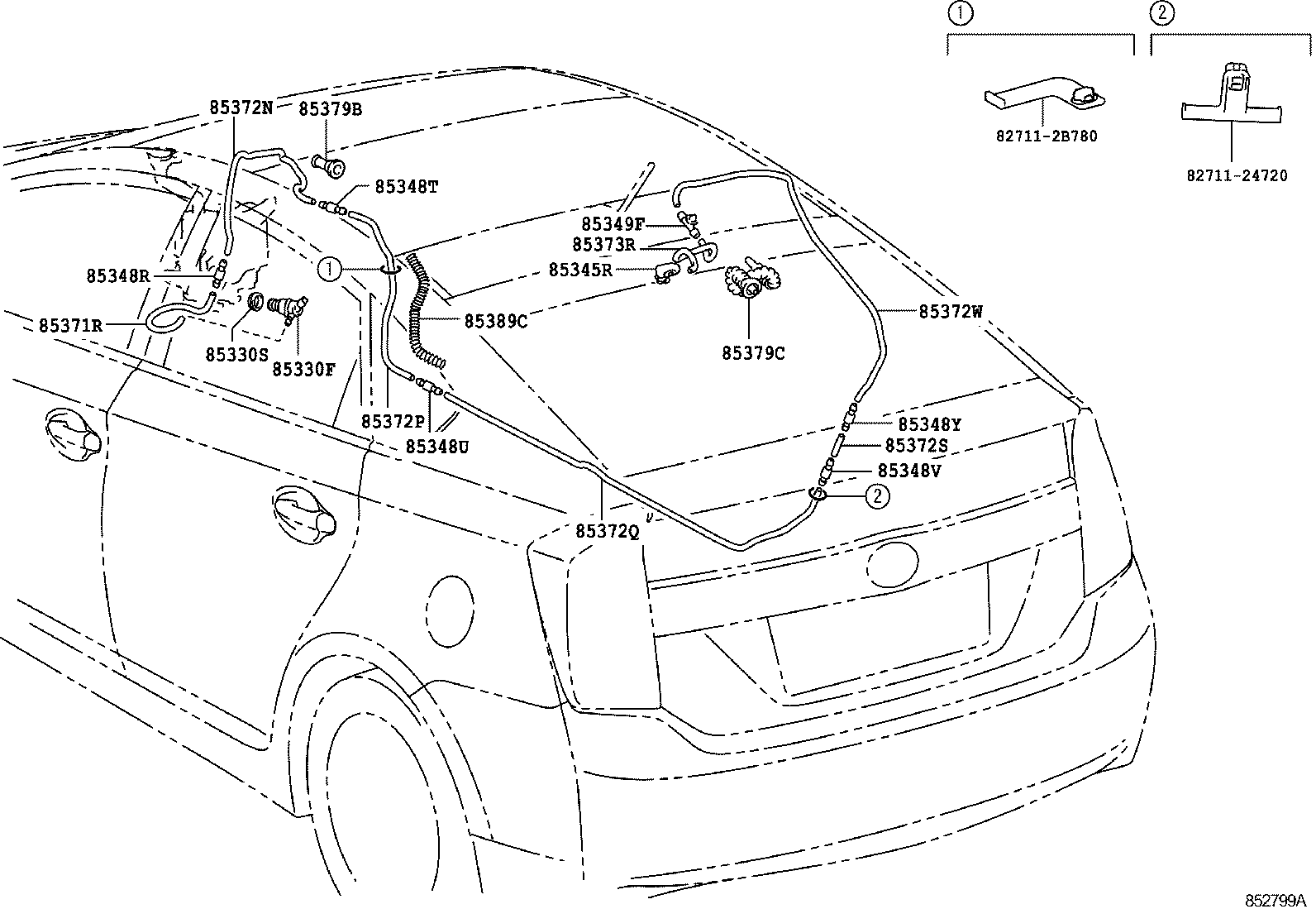  PRIUS PLUG IN HBD |  REAR WASHER