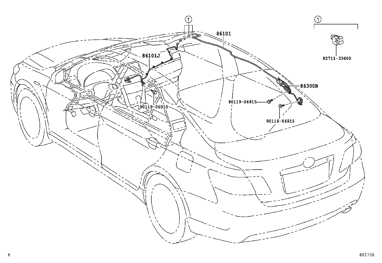  CAMRY HYBRID ASIA |  ANTENNA