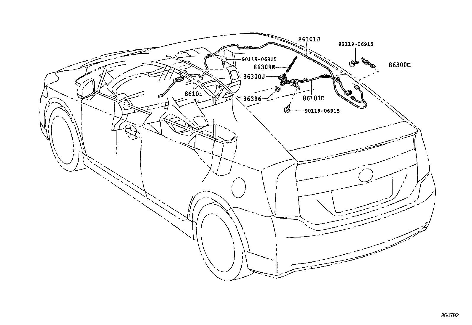  PRIUS PLUG IN HBD |  ANTENNA