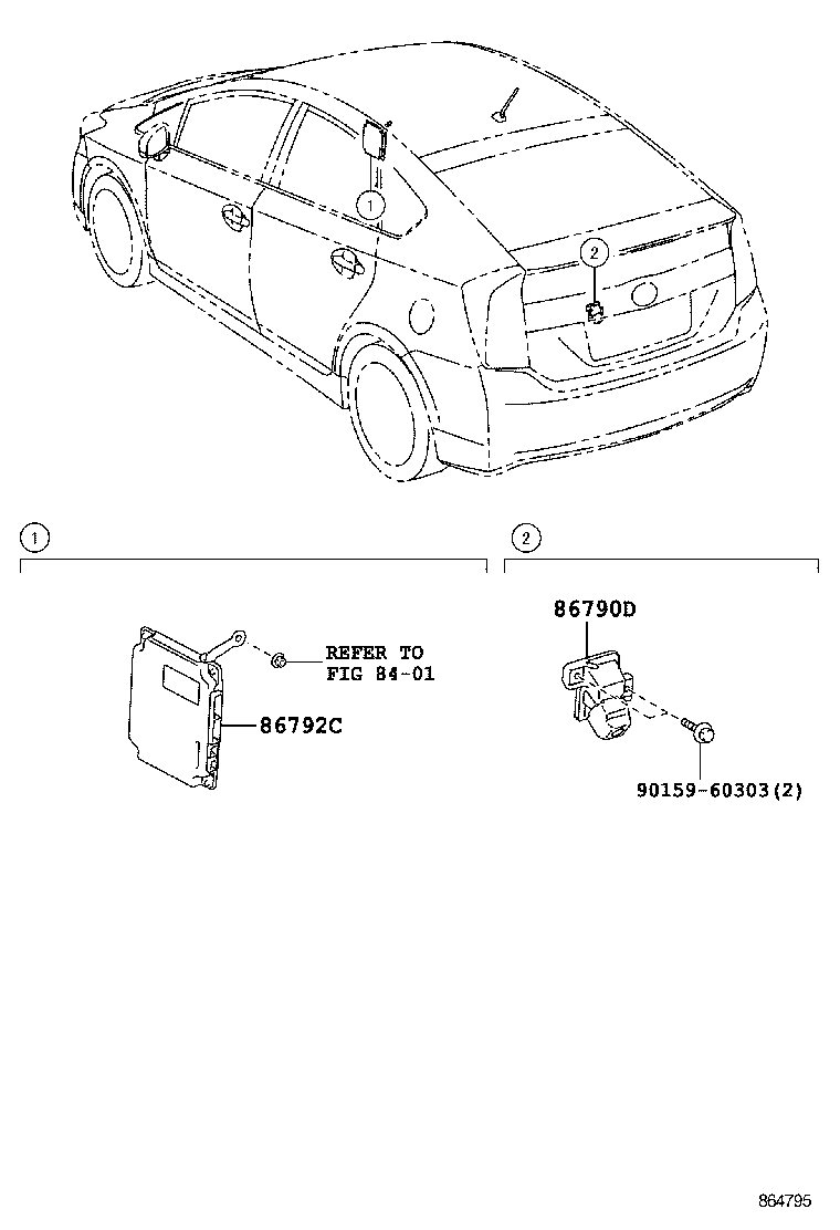  PRIUS PLUG IN HBD |  REAR MONITOR DISPLAY CAMERA