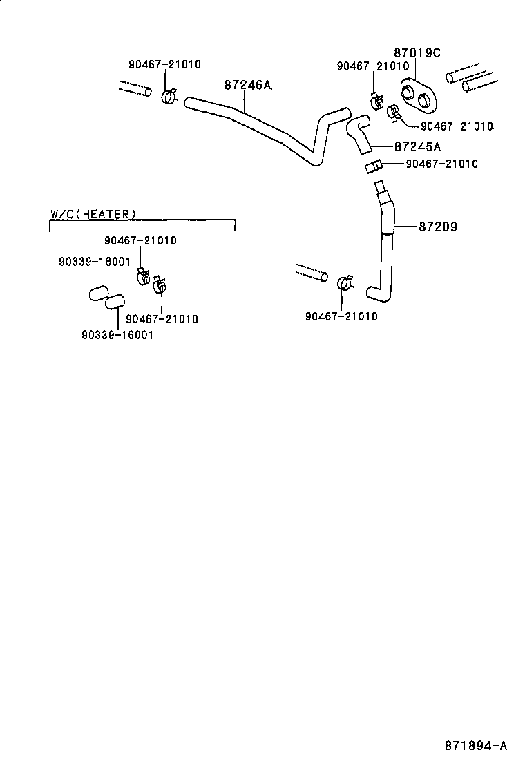  HILUX |  HEATING AIR CONDITIONING WATER PIPING