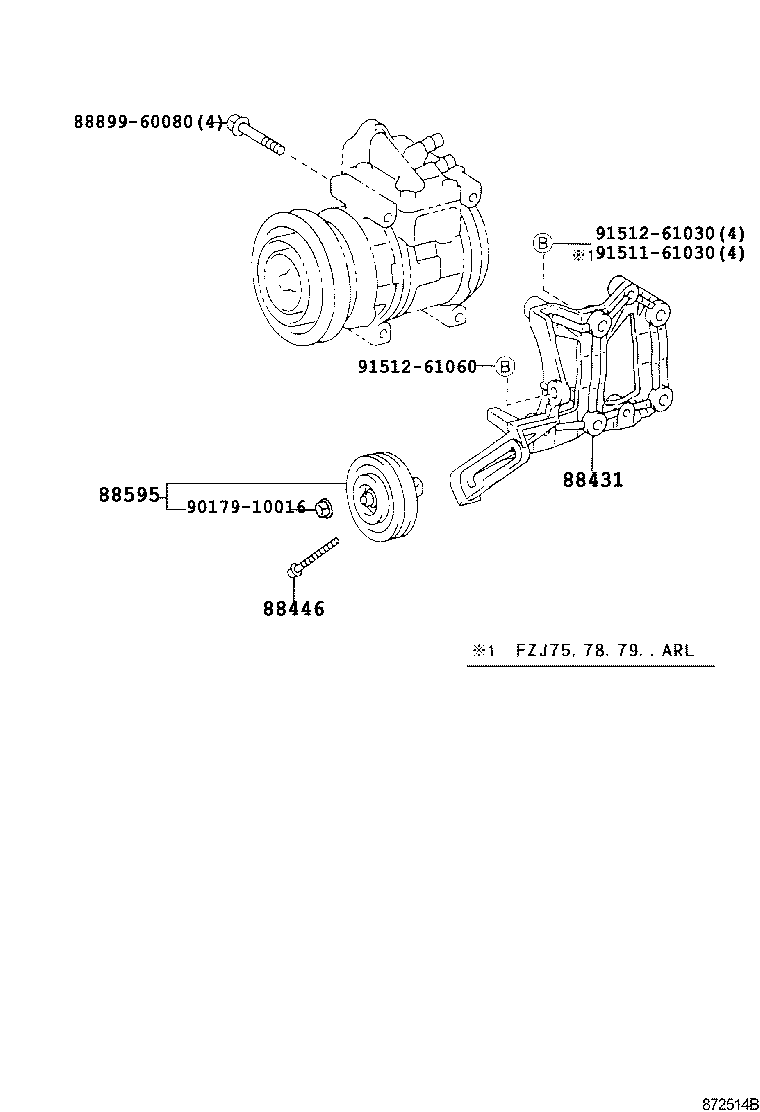  LAND CRUISER 70 |  HEATING AIR CONDITIONING COMPRESSOR