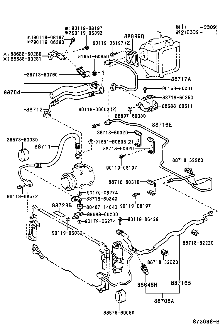  LAND CRUISER 80 |  HEATING AIR CONDITIONING COOLER PIPING