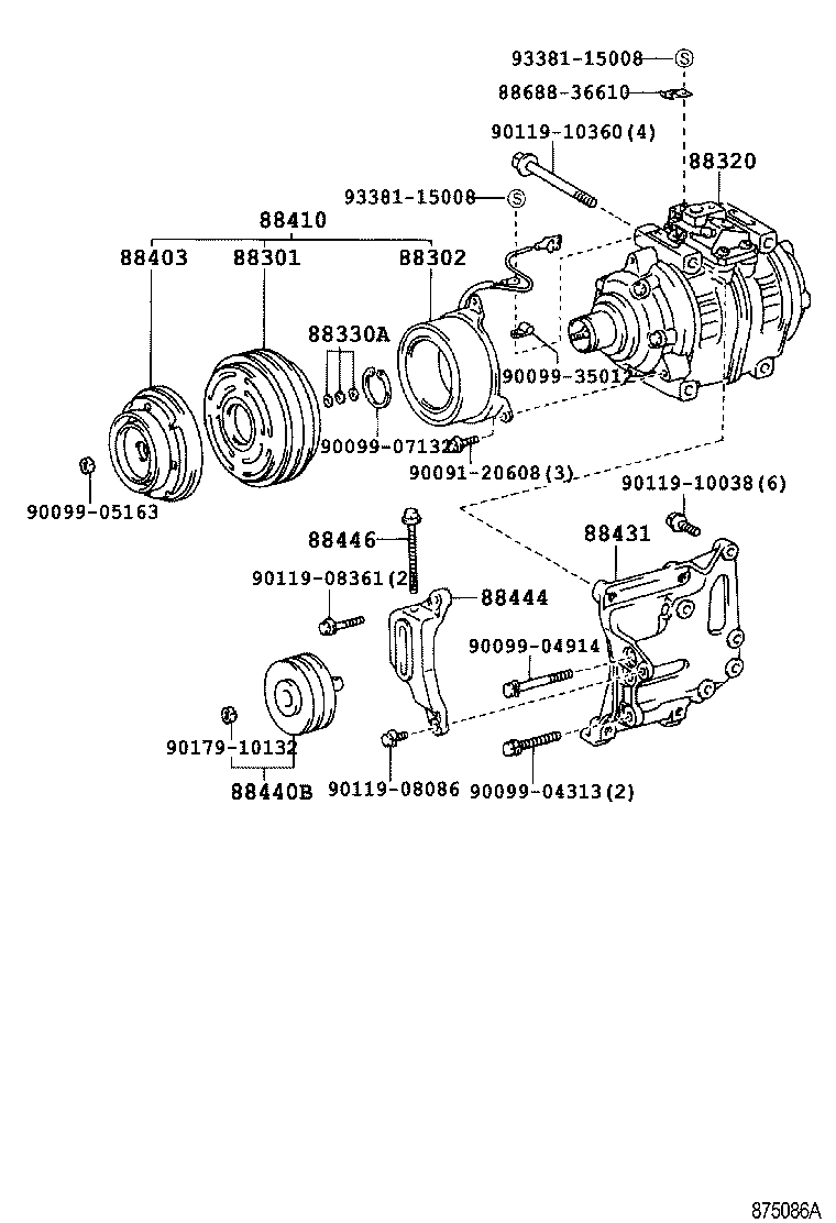  COASTER |  HEATING AIR CONDITIONING COMPRESSOR