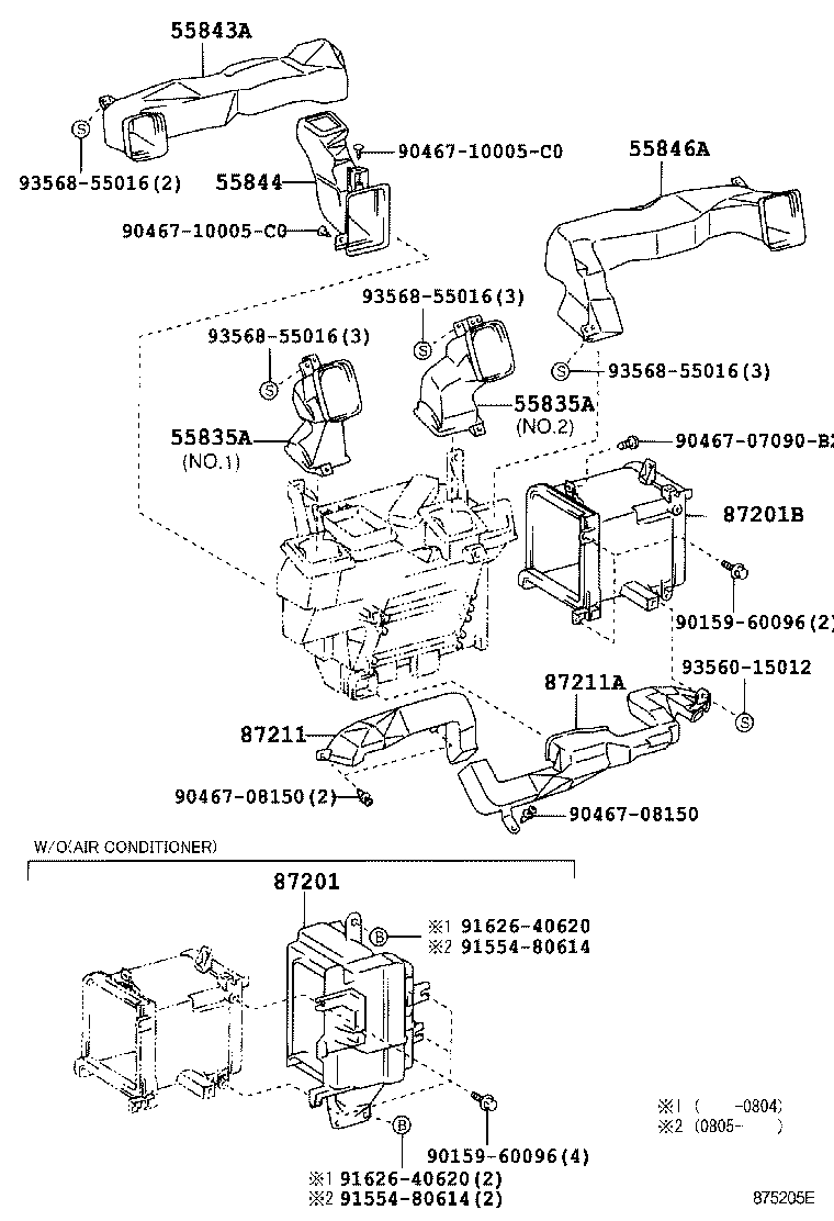  DYNA |  HEATING AIR CONDITIONING CONTROL AIR DUCT