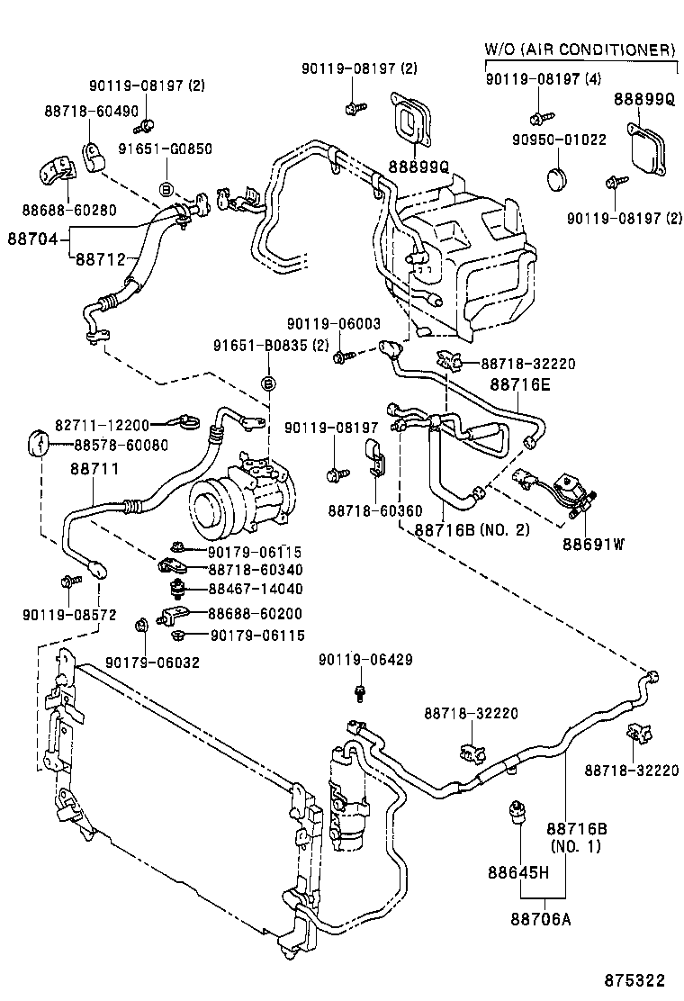  LAND CRUISER 80 |  HEATING AIR CONDITIONING COOLER PIPING