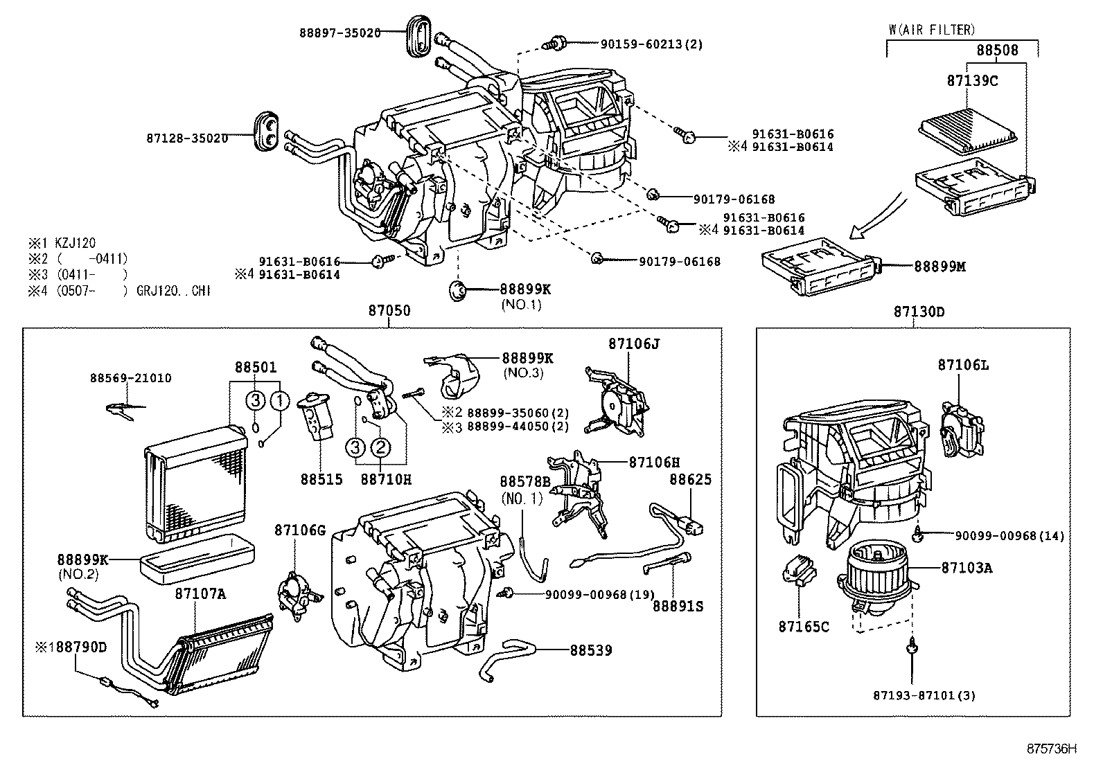  LAND CRUISER PRADO |  HEATING AIR CONDITIONING COOLER UNIT