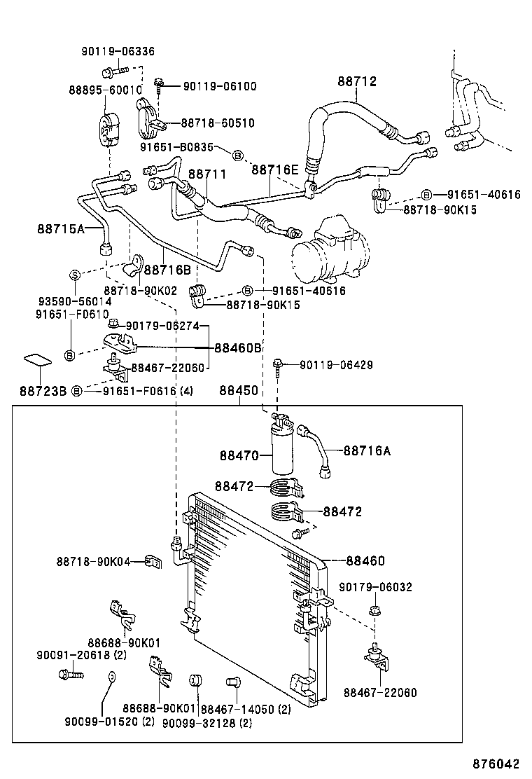  LAND CRUISER 70 |  HEATING AIR CONDITIONING COOLER PIPING