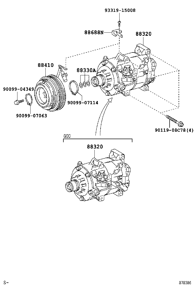  ES240 350 |  HEATING AIR CONDITIONING COMPRESSOR