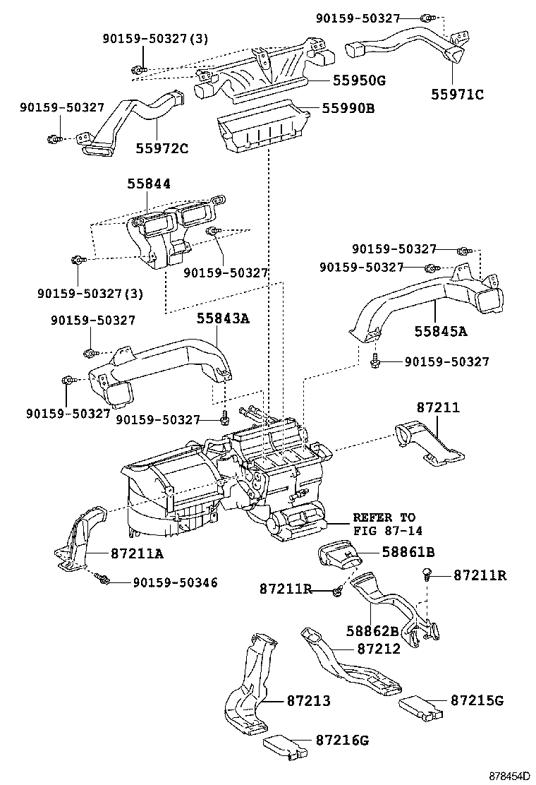  IS250 300 |  HEATING AIR CONDITIONING CONTROL AIR DUCT