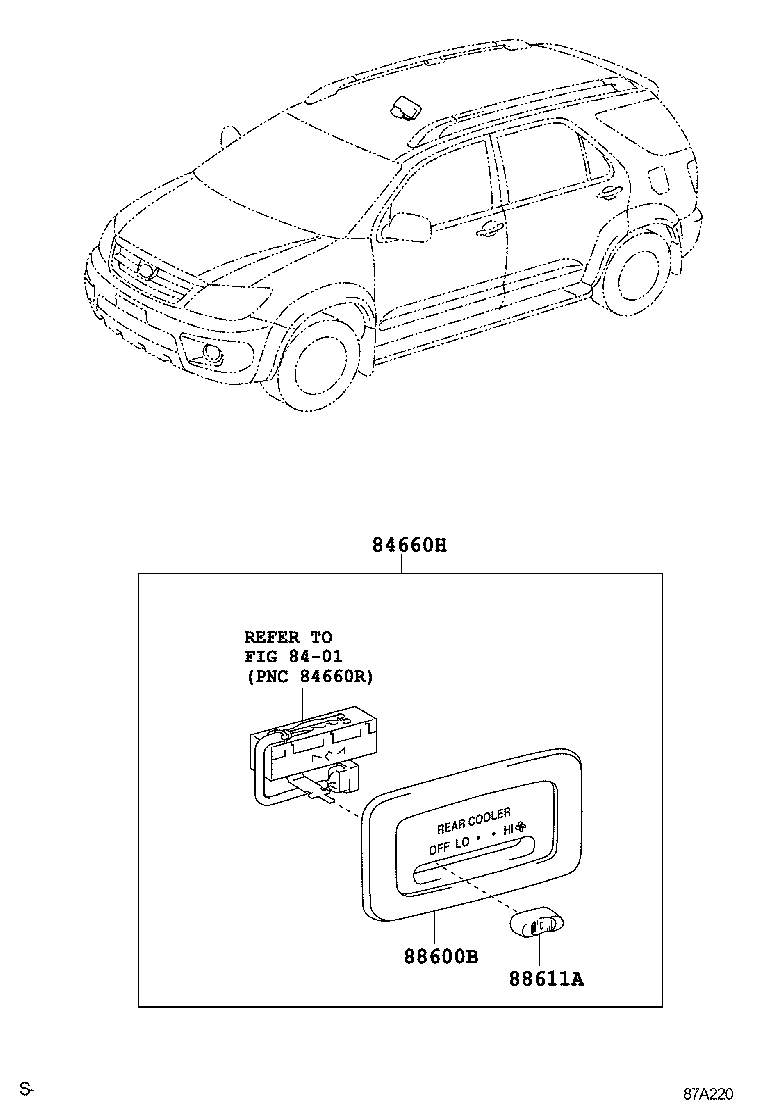  FORTUNER |  HEATING AIR CONDITIONING CONTROL AIR DUCT