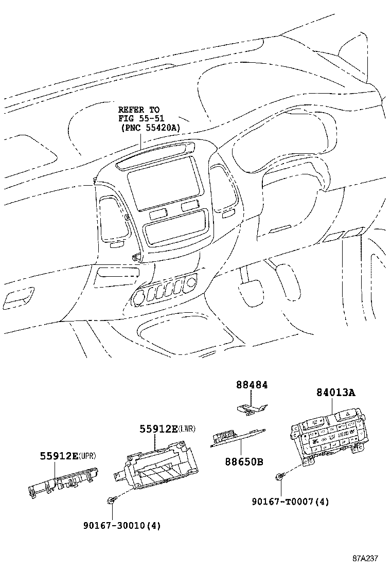  FORTUNER |  HEATING AIR CONDITIONING CONTROL AIR DUCT