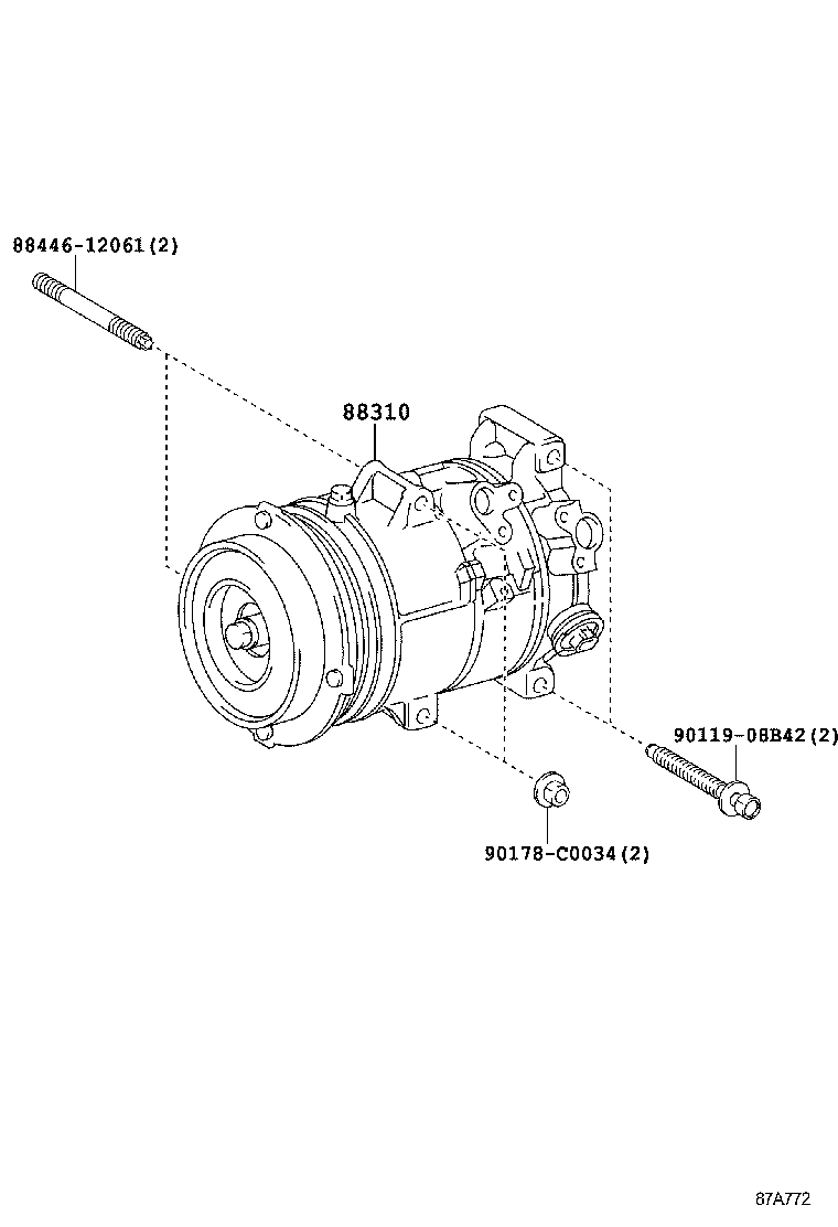  RAV4 CHINA |  HEATING AIR CONDITIONING COMPRESSOR