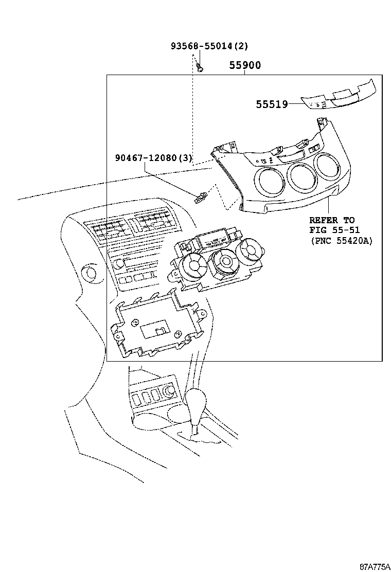  RAV4 CHINA |  HEATING AIR CONDITIONING CONTROL AIR DUCT