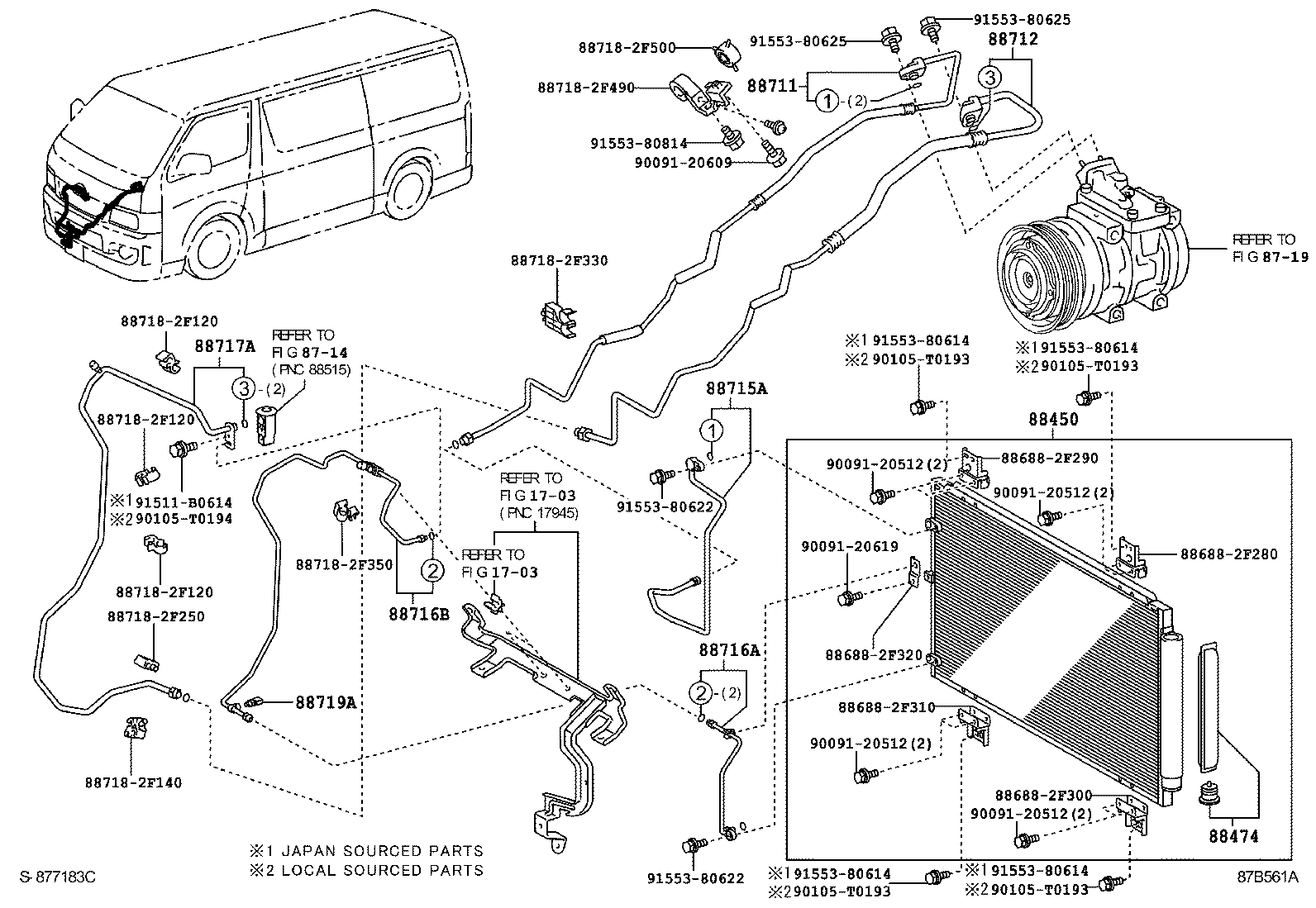  HIACE |  HEATING AIR CONDITIONING COOLER PIPING