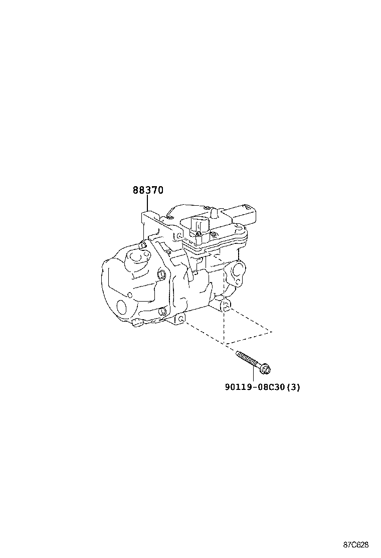  PRIUS PLUG IN HBD |  HEATING AIR CONDITIONING COMPRESSOR