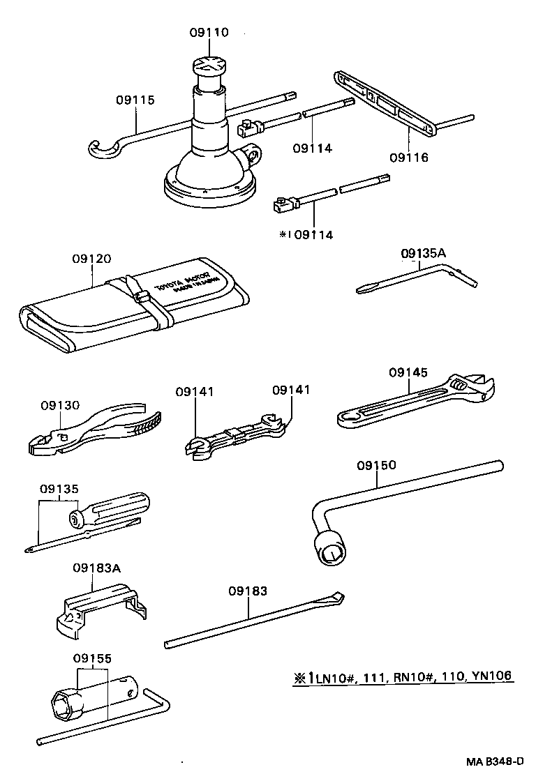  HILUX 4RUNNER |  STANDARD TOOL